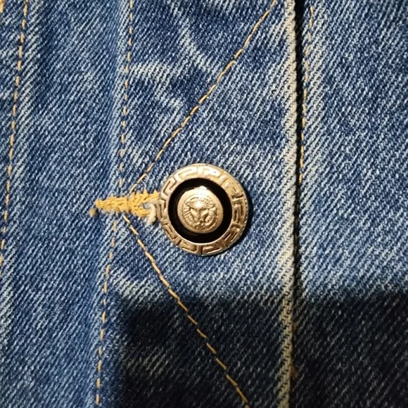 Cache Vintage Denim & Black Leather Trim Vest Moto Biker Cropped Jean Jacket Sz - Picture 5 of 12